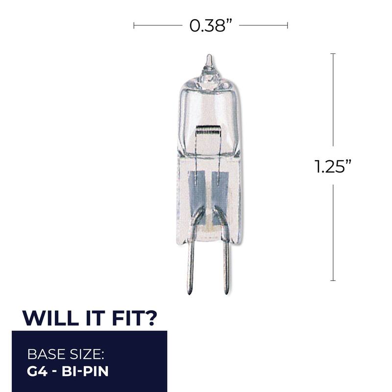 Bulbrite Pack of (10) Dimmable Clear T3 Bi-Pin Halogen Mini