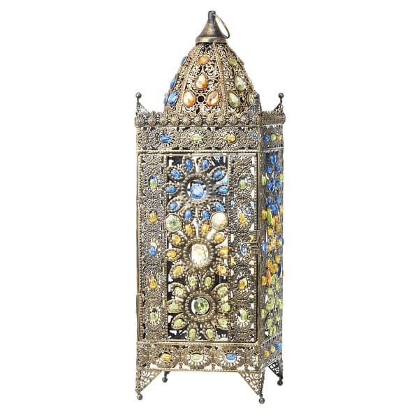 slide 2 of 13, Gracewood Hollow Ellams 24-inch Jeweled Turkish Table Lamp