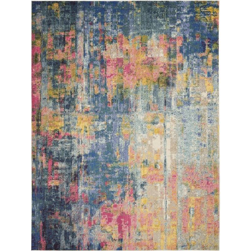 Power Loomed Abstract Modern Durable Area Rug - 168' X '120' X '0.5