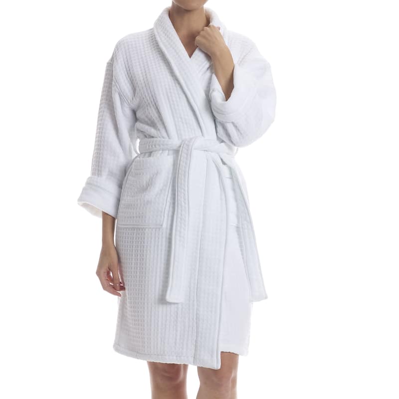 Uchino Waffle Twist Robe - White