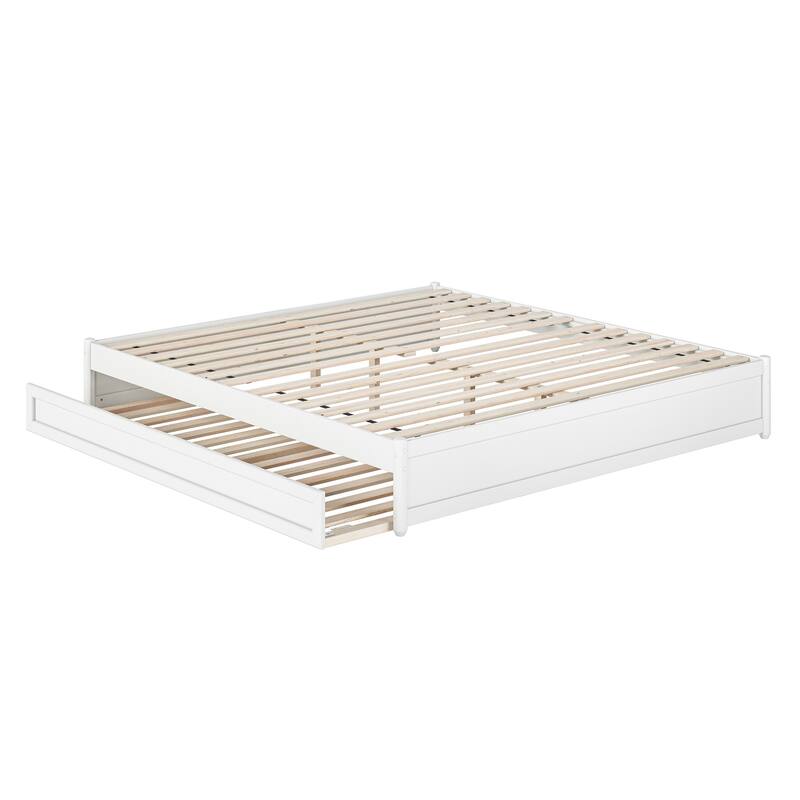 Barcelona Panel Platform Bed with Twin XL Trundle
