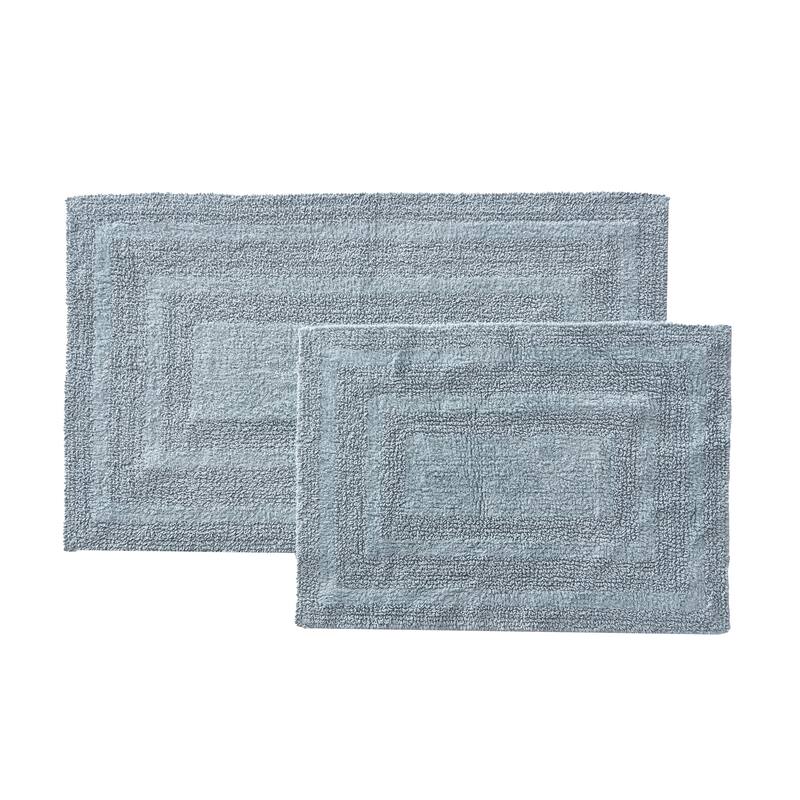 Eddie Bauer Logan Cotton 2 Piece Bath Rug Set - Green