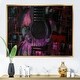 preview thumbnail 8 of 6, Designart 'Purple Music Guitar Ii' Modern Framed Canvas Art Print 12 in. wide x 8 in. high - Gold