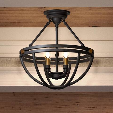 Luxury Modern Farmhouse Ceiling, 14"H x 15.75"W, with Traditional Style, Estate Bronze, by Urban Ambiance