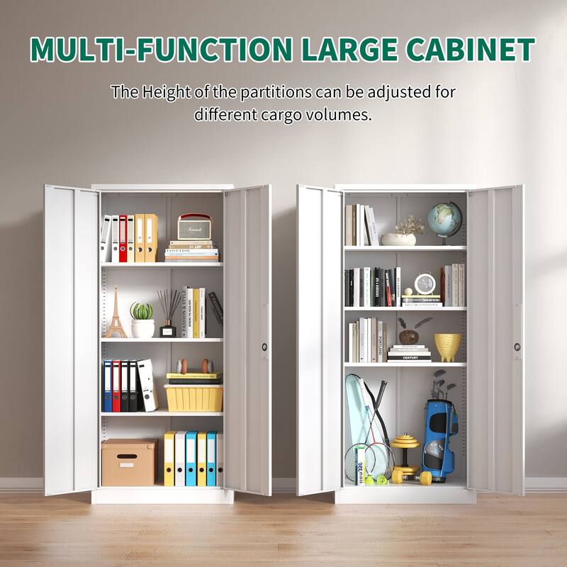 71" Tall Locking Garage Storage Cabinet