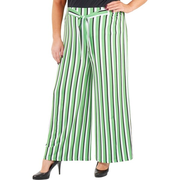 green striped pants