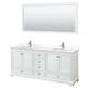 Option White, Chrome Trim, White Quartz Top