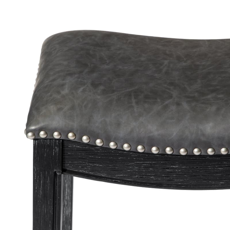 Maven Lane 26" Adrien Saddle Kitchen Counter Height Stool