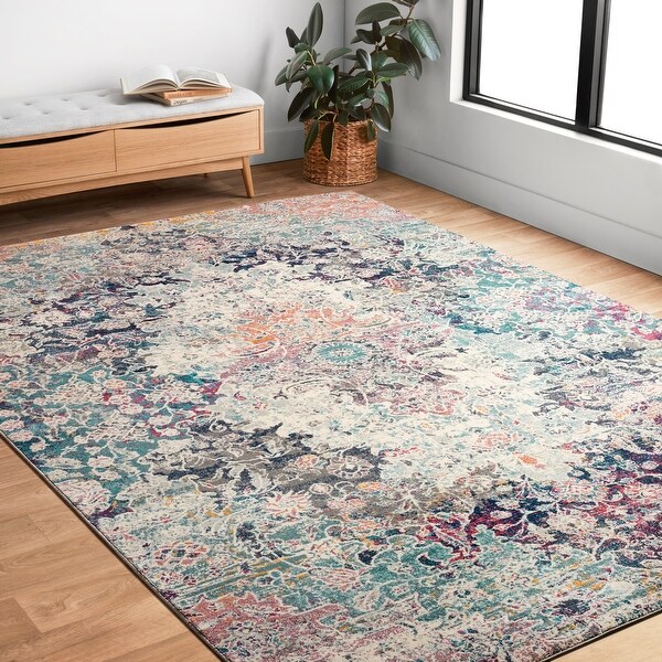 Alexander Home Malik Boho Medallion Distressed Rug. Opens flyout.