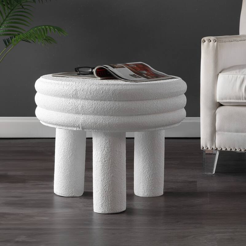 Evans 13.5" Contemporary Minimalist Curvy Low Accent Table , by JONATHAN Y