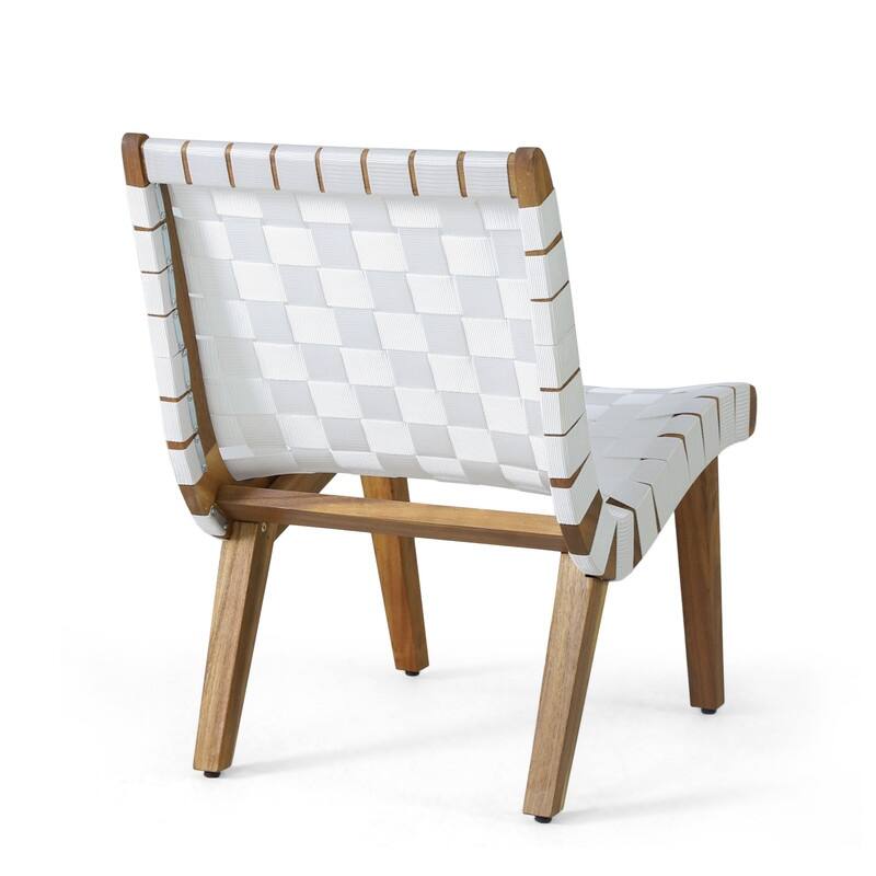 CHARLOTTE Modern Acacia Wood Outdoor Lounge Chair (Set of 2)