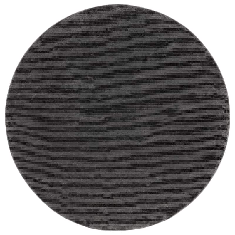 SAFAVIEH Revive Avie Solid Rug - 6'7" Round - Charcoal