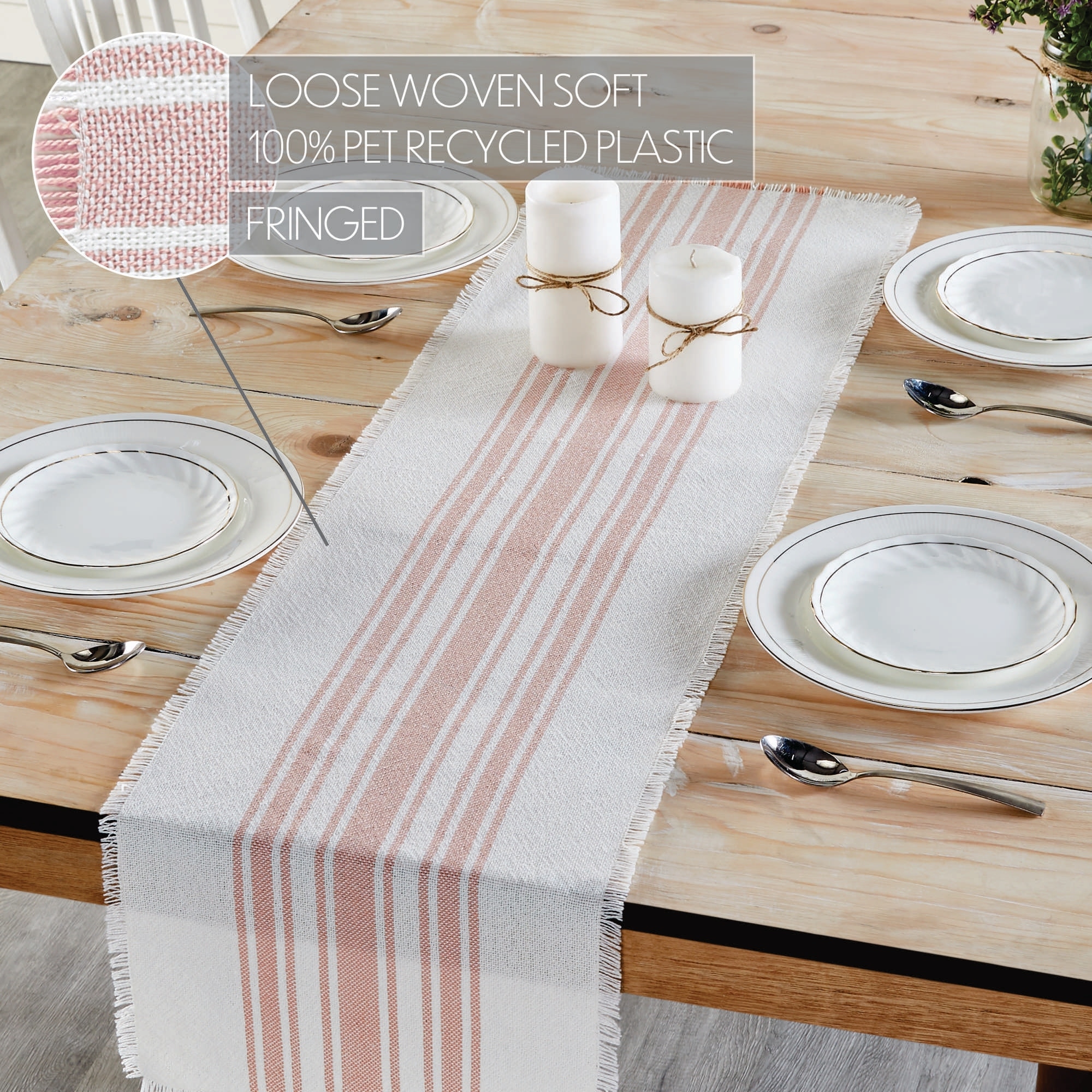 Antique White Stripe Runner