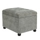 preview thumbnail 16 of 17, Adeco High End Classy Tufted Storage Bench Ottoman Footstool Light Grey