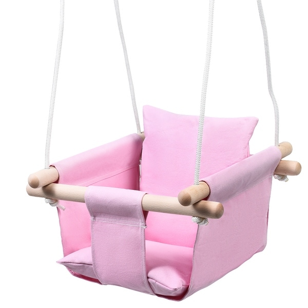 Costway Baby Canvas Hanging Swing Cotton Hammock Toy for Toddler