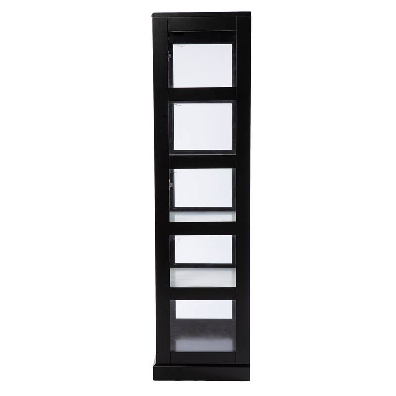 SEI Furniture Burney Contemporary 5-Shelf Wood Curio Cabinet