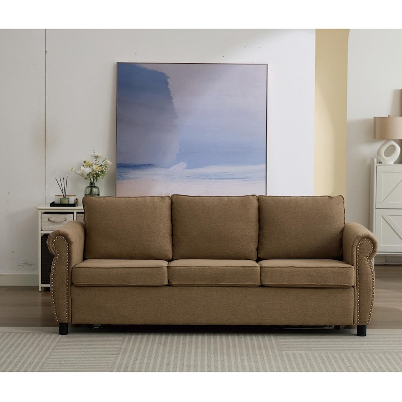 81.5" 2-in-1 Queen Convertible Sleeper Sofa Bed