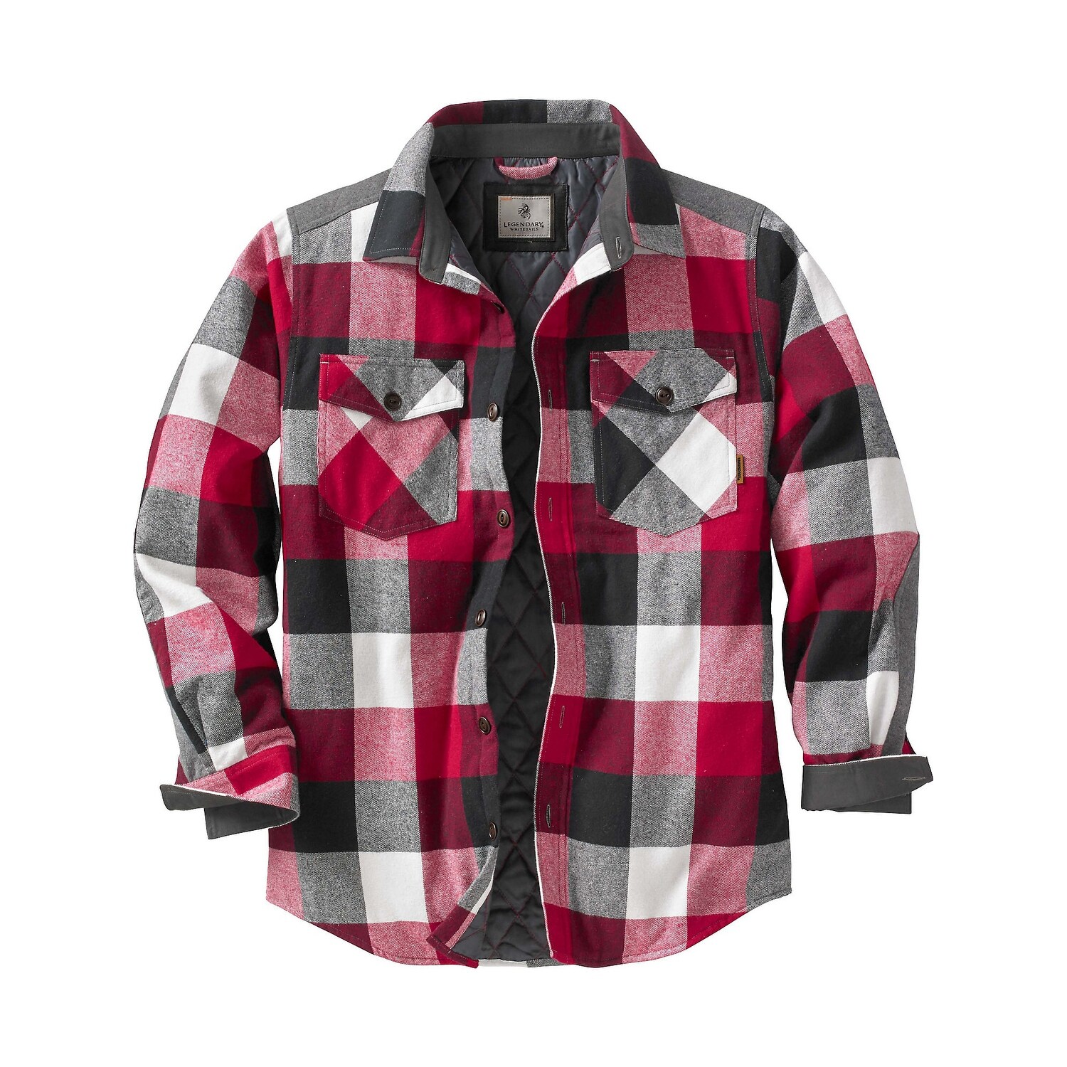 Legendary Whitetails Mens Woodsman Heavyweight Quilted Flannel