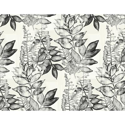 Seabrook Designs Eden Watercolor Leaves Unpasted Wallpaper