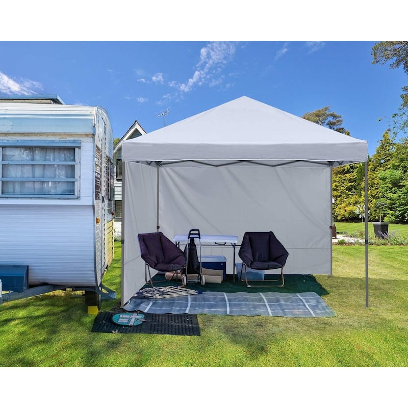 ABCCANOPY Durable Easy Pop up Canopy Tent Outdoor canopy tent - 10ftx10ft with 2 sidewall - White