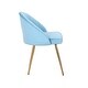preview thumbnail 33 of 40, Porthos Home Daija Velvet Dining Chairs with Gold Legs