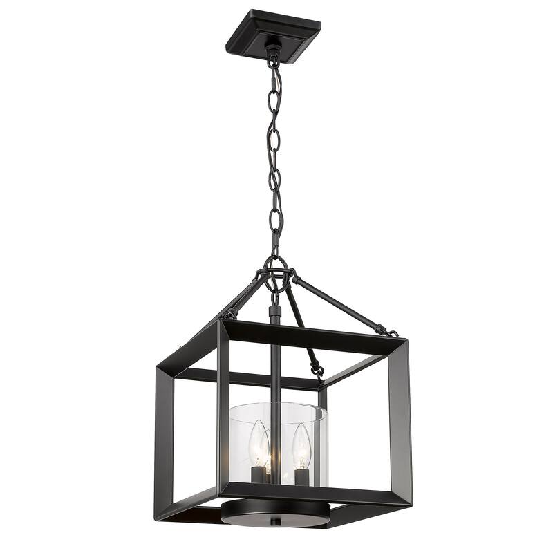 Golden Lighting Smyth 3 Light 12" Wide Semi-Flush Square Ceiling
