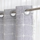 preview thumbnail 7 of 39, No Hooks Linen Textured Geometric Tassels Shower Curtain with Snap-in Liner