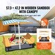preview thumbnail 13 of 40, Sandbox with Cover for Outdoor Backyard, Beach, Park, Gift for Boys Girls Ages 3-12