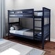 preview thumbnail 51 of 55, Max and Lily Twin over Twin Solid Wood Bunk Bed Blue