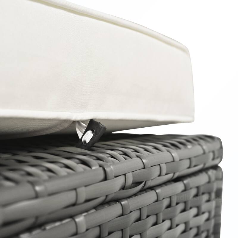 6PCS PE Rattan Sofa Set With Storage Box