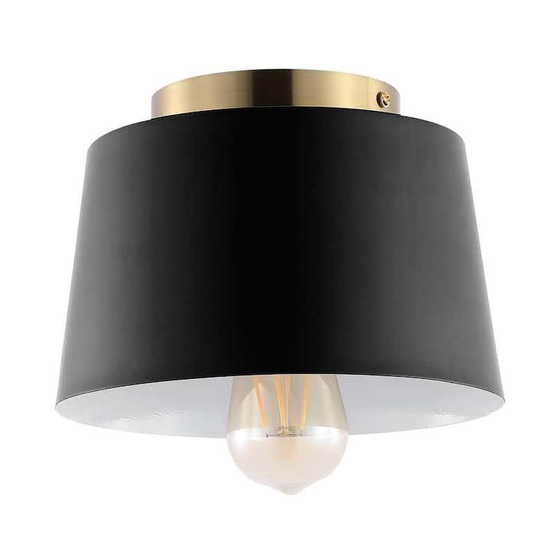 SAFAVIEH Lighting Domenica Flush Mount - 8" W x 8" D x 6" H - Black - 8Wx8Dx6H