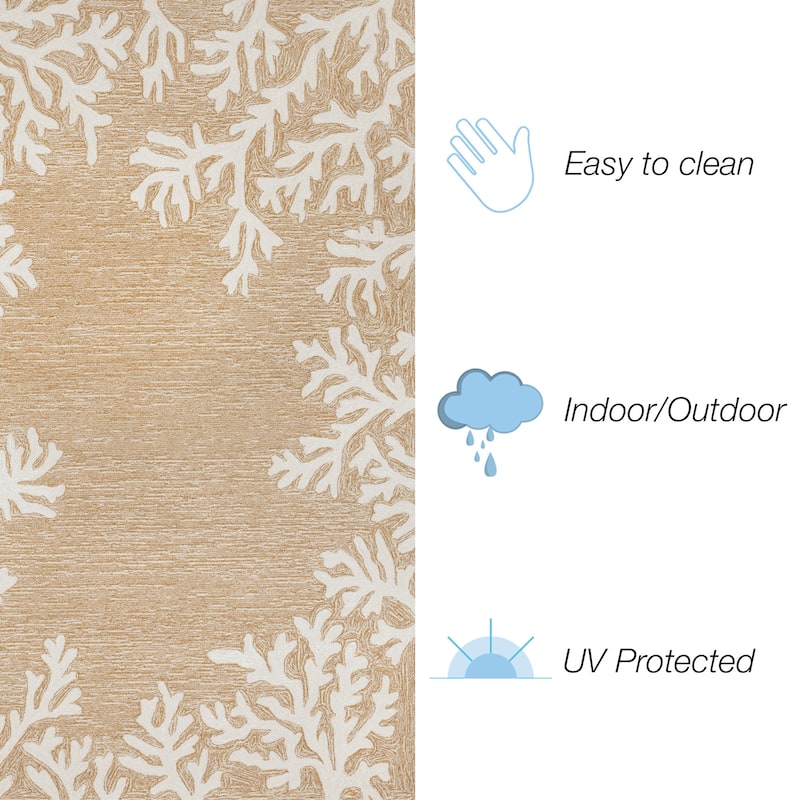 Liora Manne Capri Coral Border Indoor/Outdoor Rug
