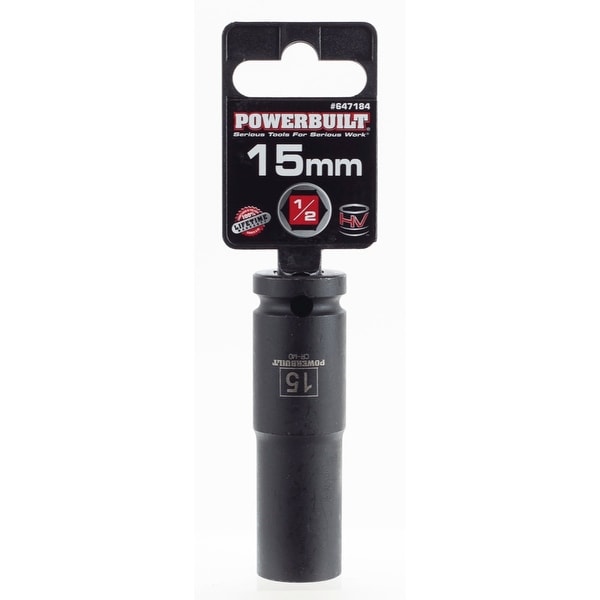 Powerbuilt 1/2" Dr. 15Mm Deep Impact Socket - 647184
