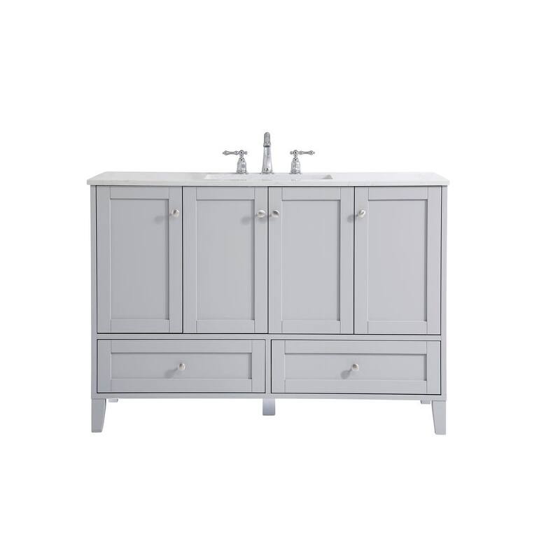 Elegant Lighting Sommerville 48" Free Standing Single Basin Vanity Set - Grey