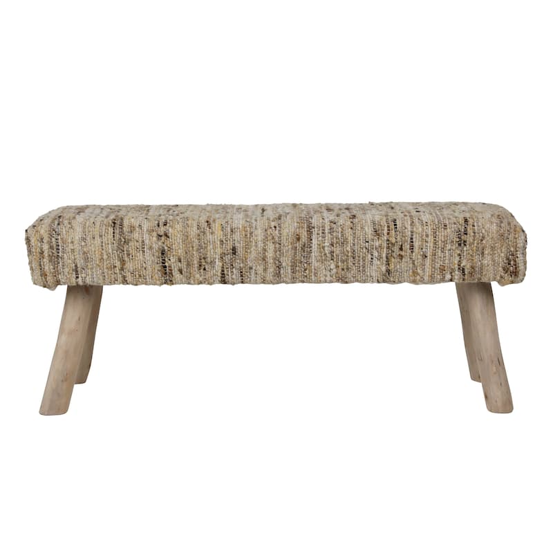 Farmington Wool Bench, Natural