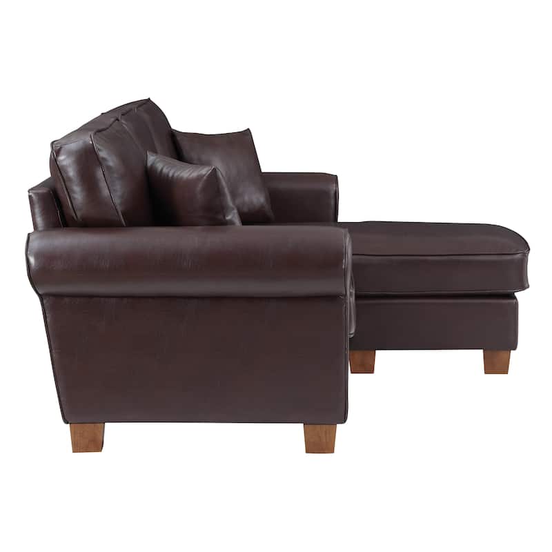 Rylee Rolled Arm Sectional with Pillows