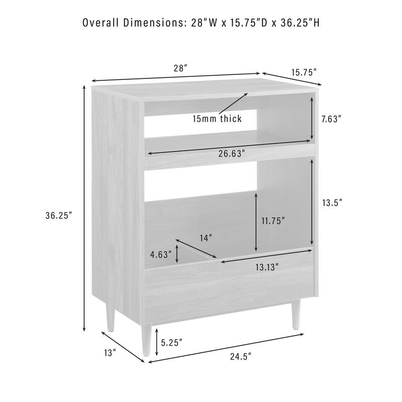 Crosley Liam Record Player Stand With Vinyl Storage