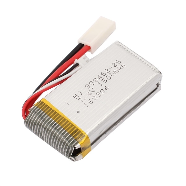 DC 7.4V 1500mAh Rechargable Lithium Polymer Battery Silver Tone