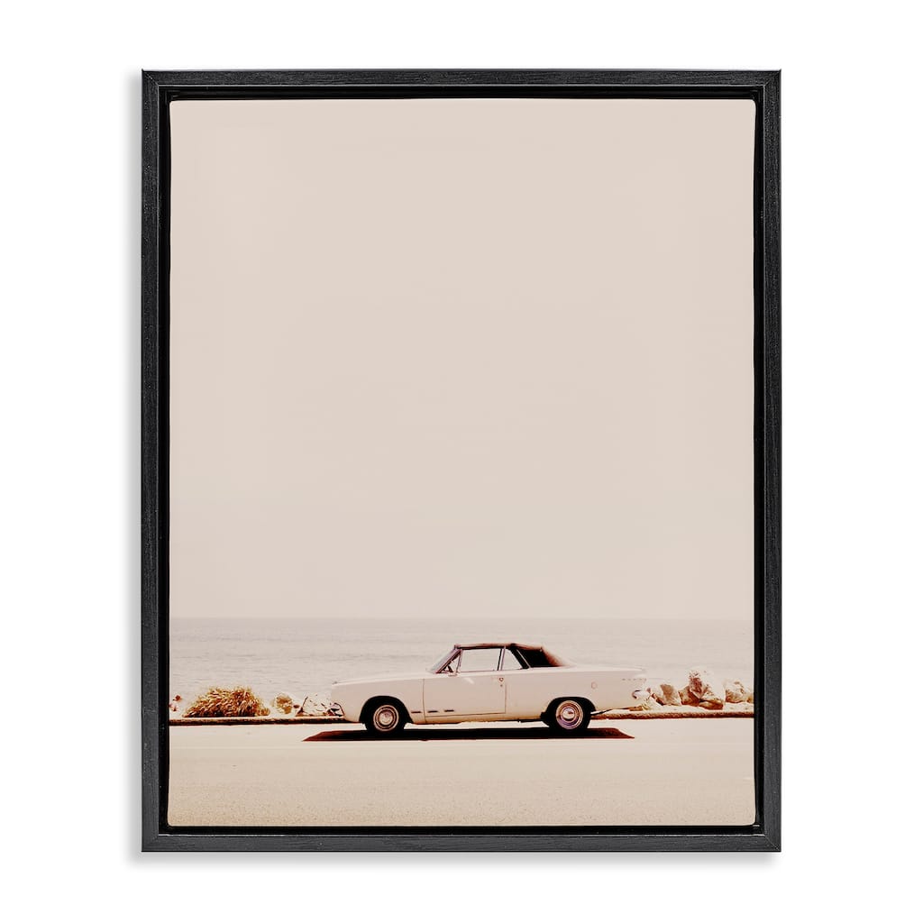Stupell California Dreaming Antique Car Framed Floater Canvas Wall Art Design By Gemma Bardot