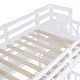 preview thumbnail 31 of 50, Twin-Over-Twin Castle Style Bunk Bed with 2 Drawers 3 Shelves and Slide