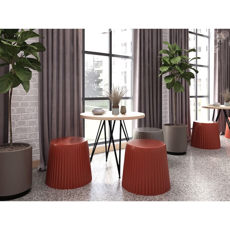 Set of 2 Stackable Stacking Cupcake Stool Dining Ottomans End Side Table Accent Chair Living Bedroom Kitchen Office