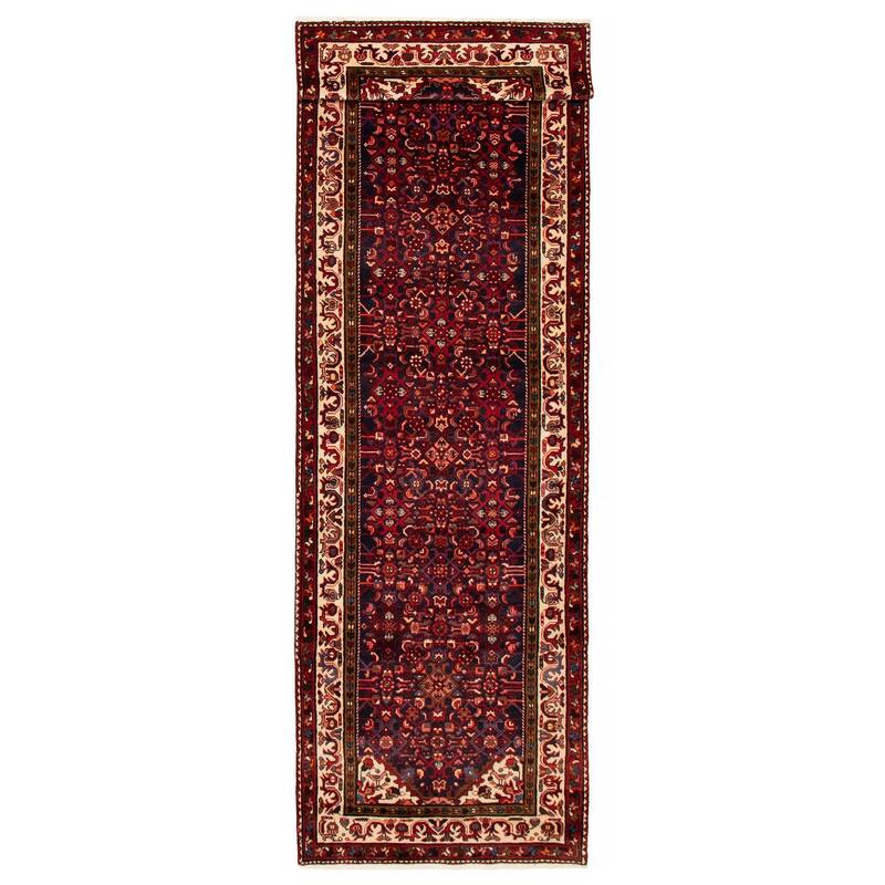 ECARPETGALLERY Hand-knotted Andelz Navy Wool Rug - 3'10 x 13'3 - Dark Navy - 3'10 x 13'3