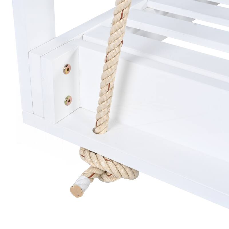 Acacia Wood Porch Swing Bed