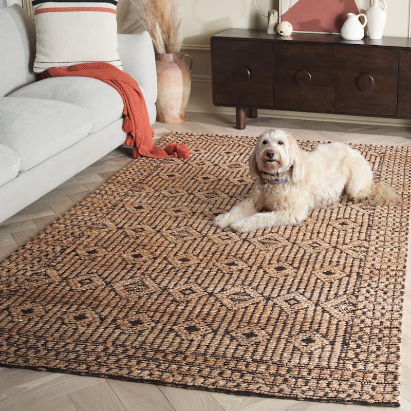 SAFAVIEH Flatweave Natural Dilfuza Fiber Farmhouse Hemp Rug