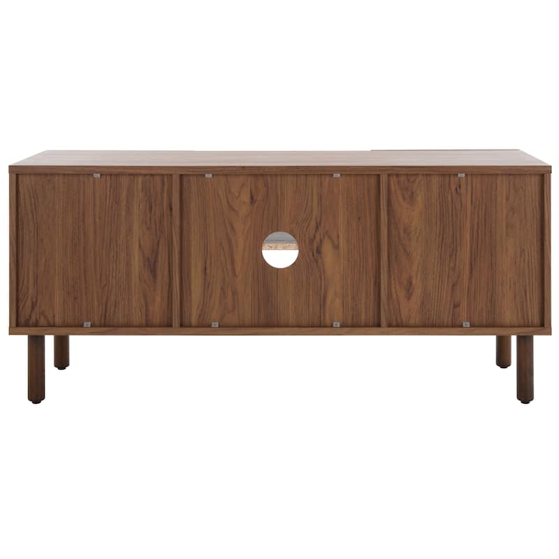 SAFAVIEH Kayleigh 2 Door 2-Shelf Media Stand - 47" W x 16" D x 21" H - 47Wx15Dx21H