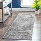 preview thumbnail 9 of 14, Nuloom Contemporary Faded Elsa Area Rug 2'6" x 12' Runner - Grey