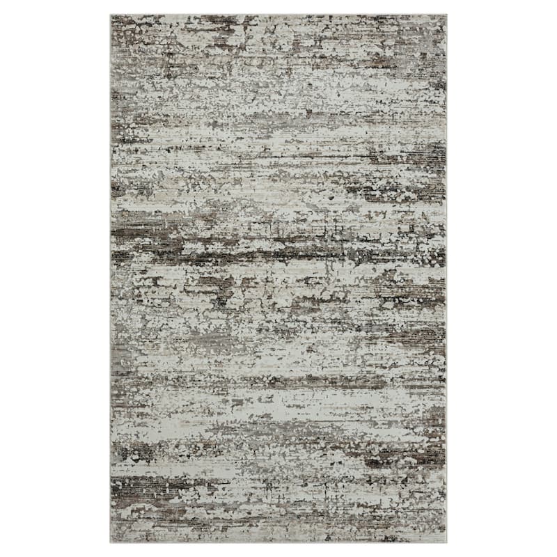 Sevita Dark Gray Transitional High-Low Textured Indoor Area Rug - 4' x 6'