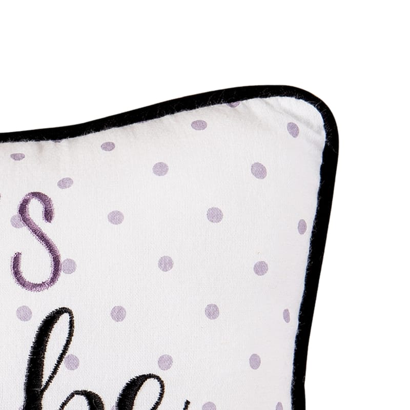 10" x 10" Let's Make Out Printed and Embroidered Throw Pillow