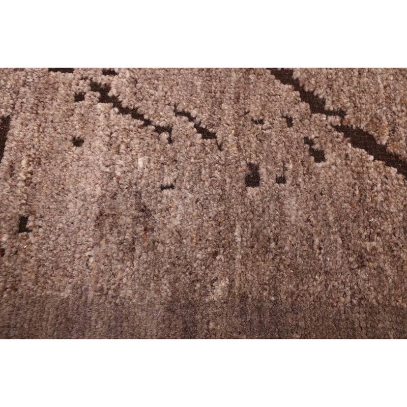 ECARPETGALLERY Hand-knotted Tangier Brown Wool Rug - 8'1 x 10'1