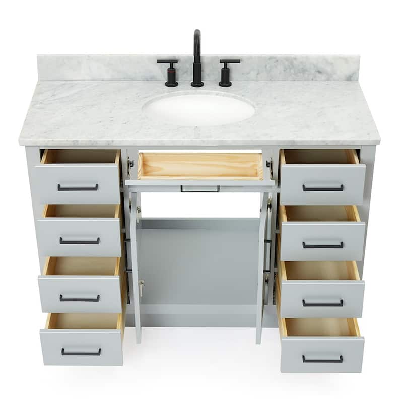 Ariel T049SCW2OVO Hepburn 49" Free Standing Single Basin Vanity Set